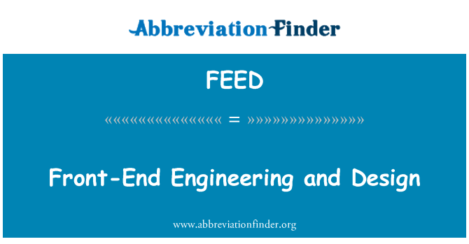 FEED: Front-End inžinierstvo a dizajn