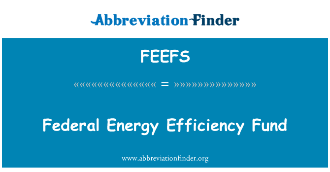 FEEFS: وفاقی توانائی کی کارکردگی میں فنڈ