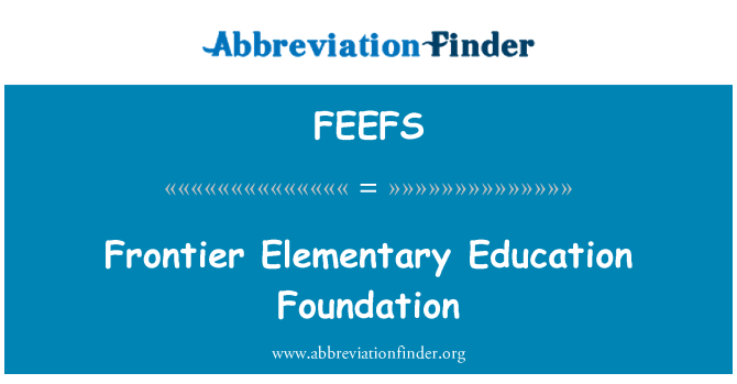 FEEFS: Frontier basisonderwijs Foundation