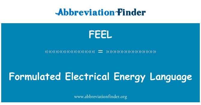 FEEL: Formuleret elektrisk energi sprog