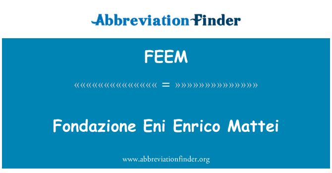 FEEM: Pusat Eni Enrico Mattei