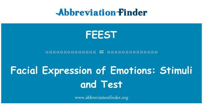 FEEST: الوجه التعبير عن العواطف: المحفزات والاختبار