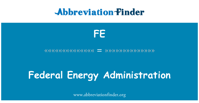 FE: Administrasyon federal enèji