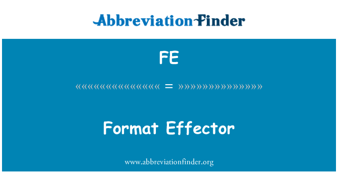 FE: Indeling Effector