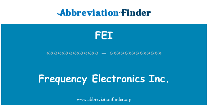 FEI: Pogostost elektronika Inc