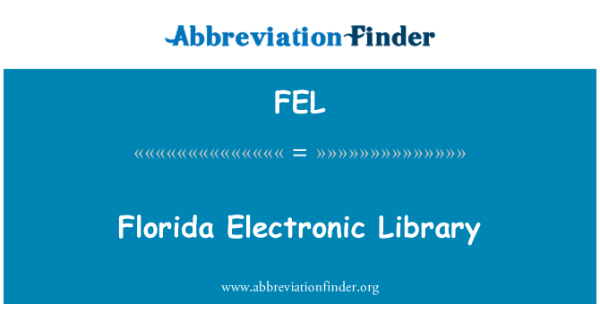 FEL: Biblioteca elettronica di Florida