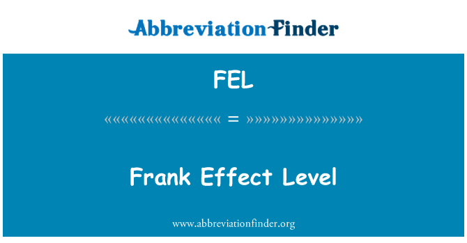 FEL: Tahap kesan Frank