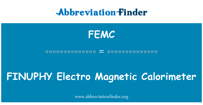 FEMC: FINUPHY Electro magnetisk Calorimeter