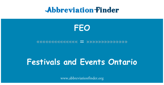 FEO: Festivali in dogodki Ontario
