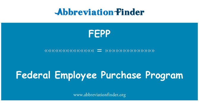 FEPP: Programa de compra d'empleats federals