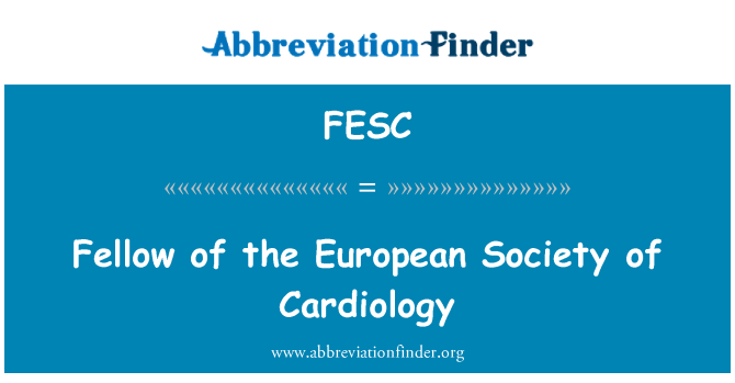 FESC: Evropské společnosti kardiologie
