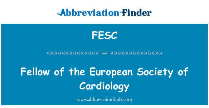 FESC: Mitglied der European Society of Cardiology