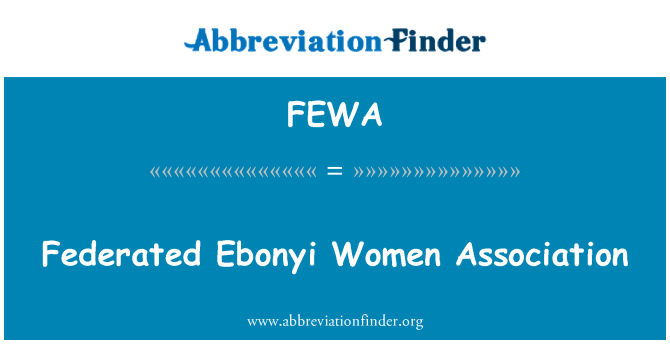 FEWA: Asosyasyon fanm fédérés Ebonyi