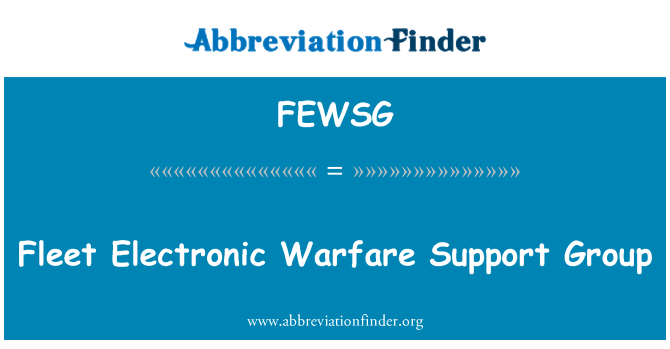 FEWSG: Στόλου ηλεκτρονική εχθροπραξία ομάδα υποστήριξης