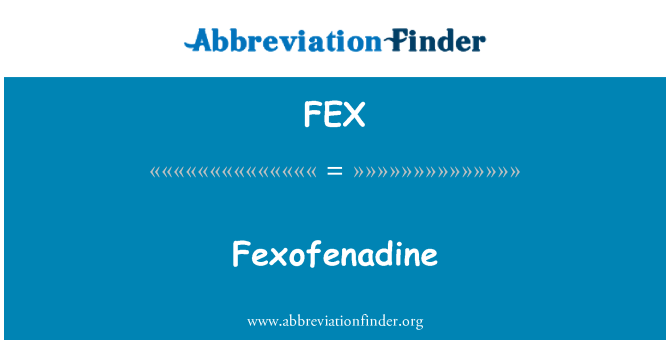 FEX: Fexofenadin