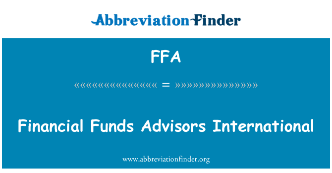 FFA: Fon finansye en entènasyonal