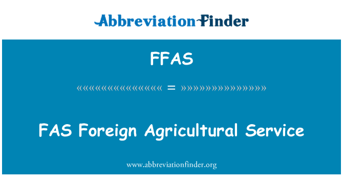 FFAS: FAS tujih kmetijskih storitev