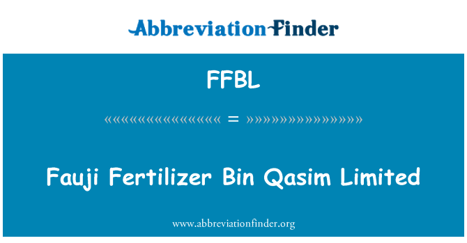 FFBL: Fauji pupuk Bin Qasim Limited