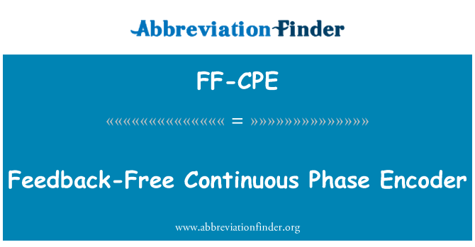 FF-CPE: Commentaires lib kontini faz Encoder