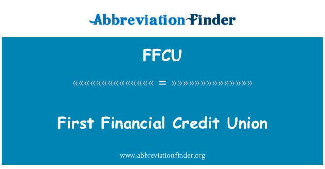 FFCU: Prvi finančni kreditne unije