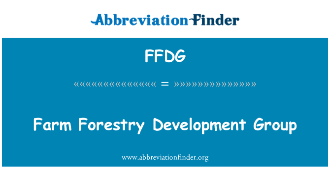 FFDG: Boerderij bosbouw Development Group
