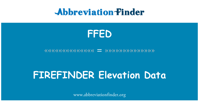 FFED: FIREFINDER Elevation datu
