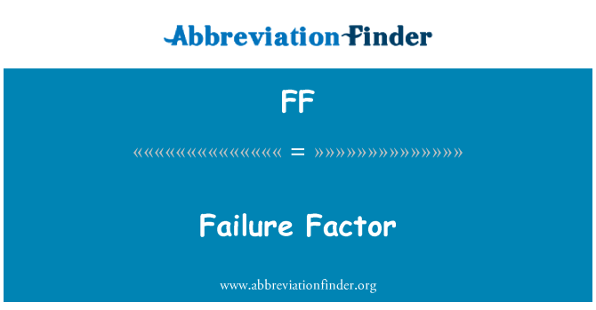 FF: Feil faktor
