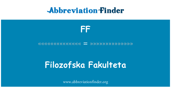 FF: Filozofska кв