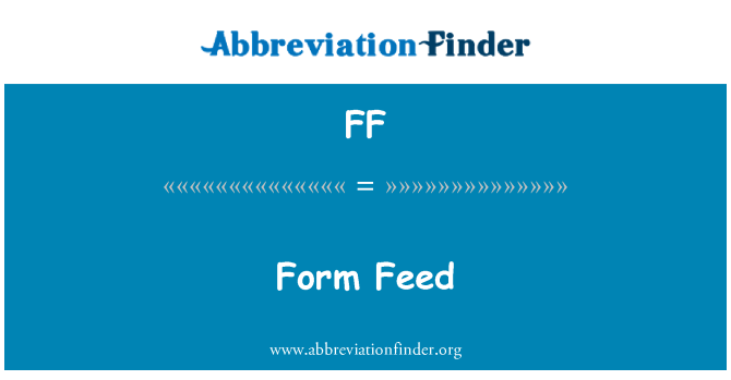 FF: Form Feed