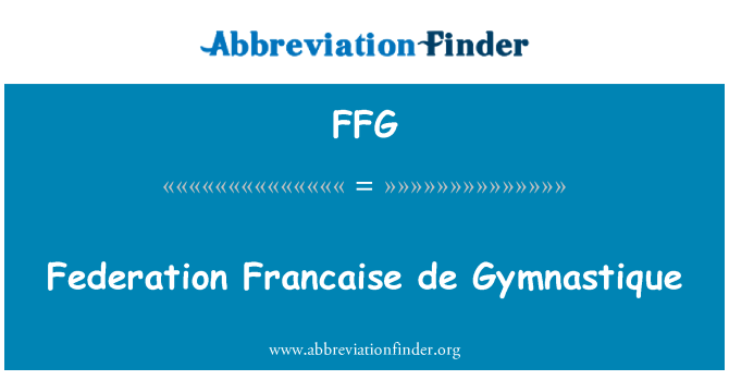 FFG: Federation Francaise de Gymnastique