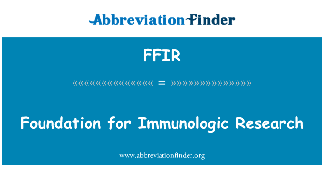 FFIR: Fondazzjoni għar-riċerka Immunologic