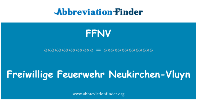FFNV: Freiwillige Feuerwehr Neukirchen Vluyn