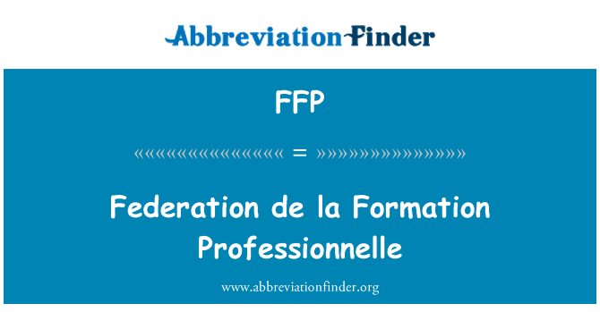FFP: Federatie de la Formation Professionnelle