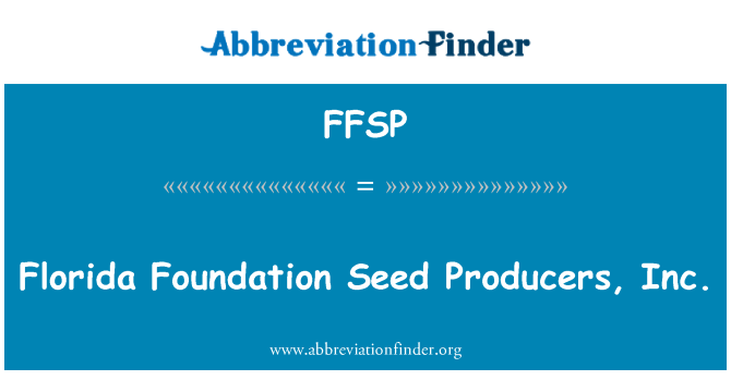 FFSP: Florida Foundation osiva výrobcov, Inc