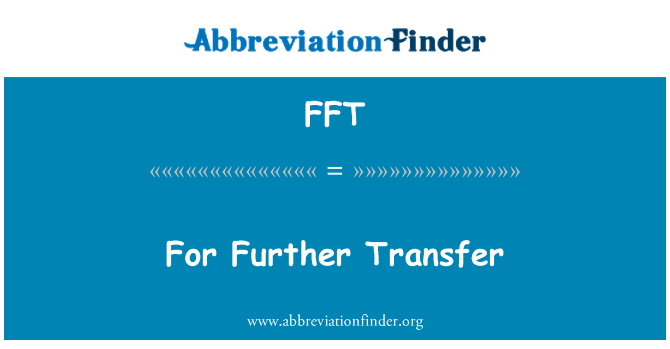 FFT: आगे हस्तांतरण के लिए