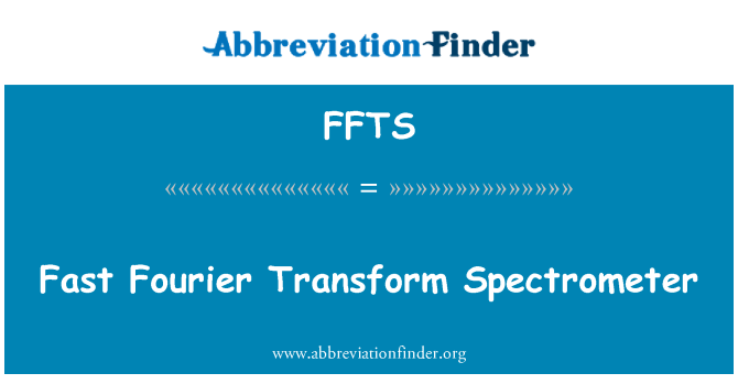 FFTS: Brze Fourierove transformacije spektrometar