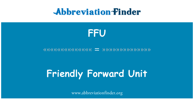FFU: Amistós unitat cap endavant