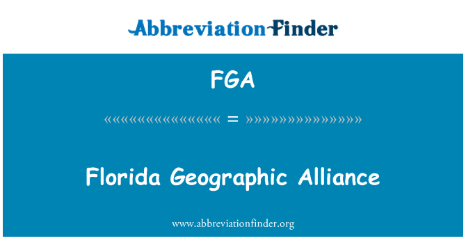 FGA: Florida geograafilise alliansi