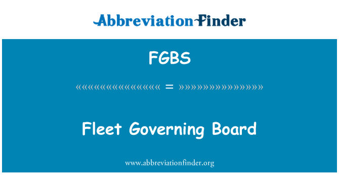 FGBS: Zarząd floty
