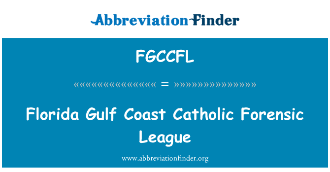 FGCCFL: Floridan Gulf Coast katolinen oikeuslääketieteen liiga