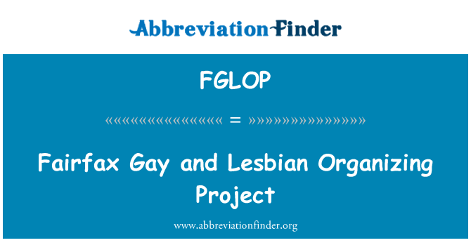 FGLOP: Fairfax Gay a lesbické organizace projektu