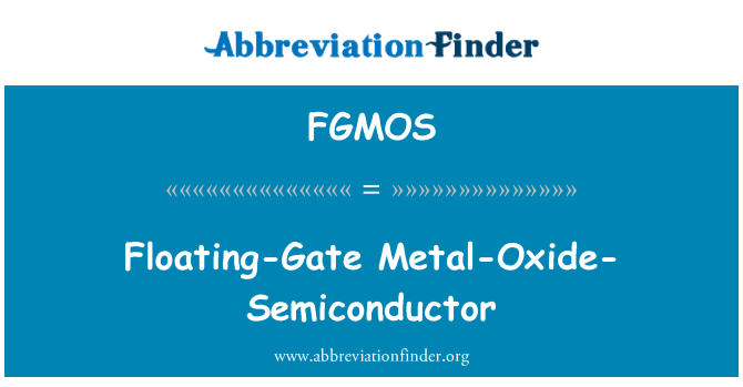 FGMOS: Porta flutuante Metal-Óxido-Semicondutor