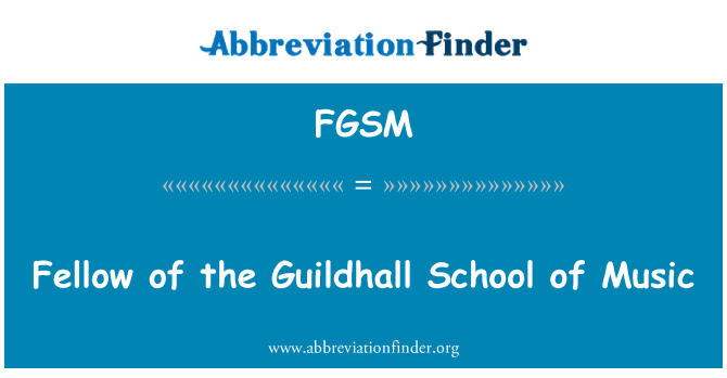 FGSM: Collègues lekòl mizik, nan Guildhall