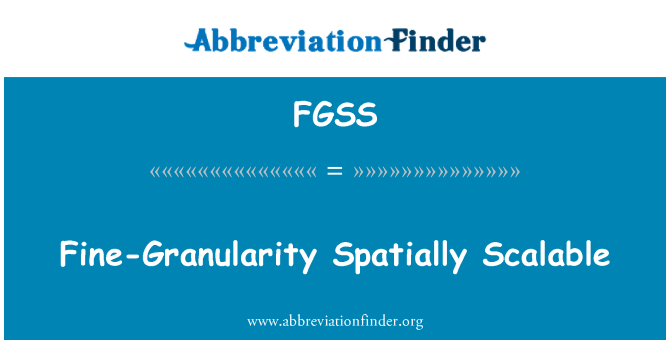 FGSS: Denda-Granularity Ruang berskala