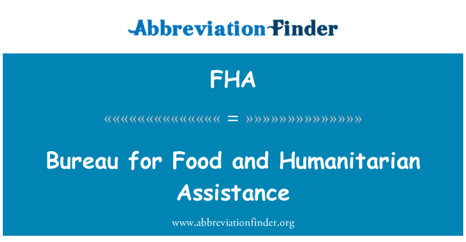 FHA: Biuro żywności i pomocy humanitarnej
