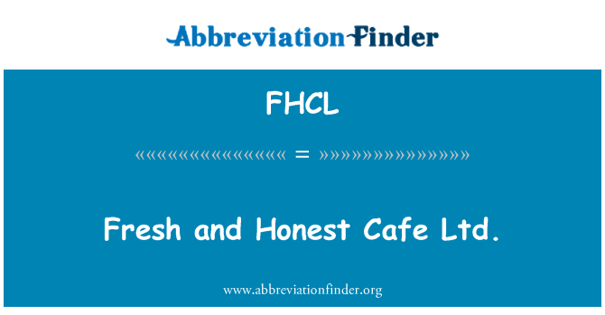 FHCL: Frais Et Honnêtes kafe Ltd.