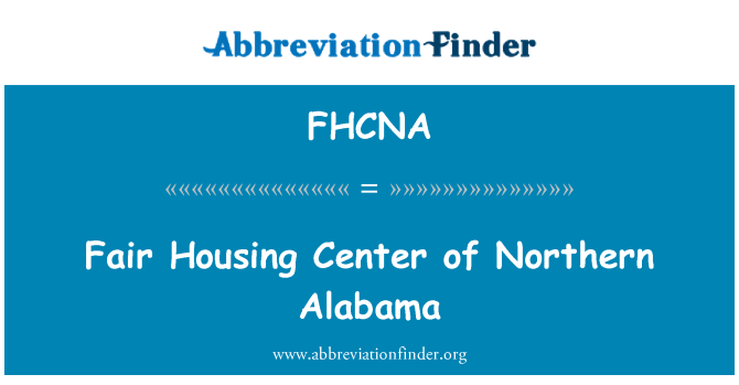 FHCNA: Fair Housing Center Pohjois Alabaman
