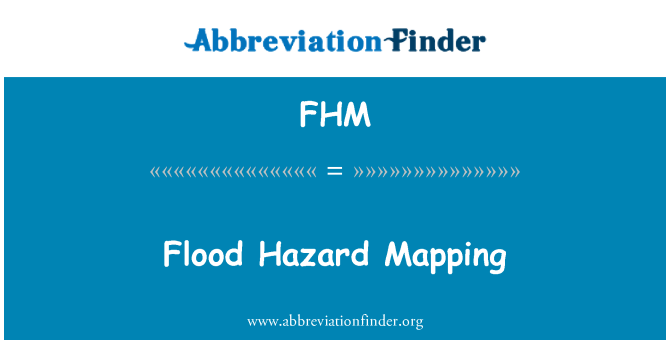 FHM: رسم خرائط مخاطر الفيضانات