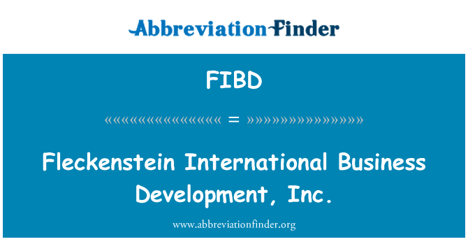 FIBD: Fleckenstein International biznis Development, Inc.