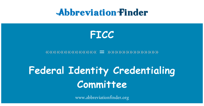 FICC: Federalinės tapatybės Credentialing komiteto